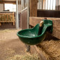 Abreuvoir en Fonte en metal avec Poussoir pour Cheval 10 L, 22x28x18 cm, vert