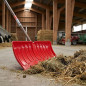 Pala in plastica per fattoria e neve - Spazzaneve con manico ergonomico, 140 cm di lunghezza, 66 cm di larghezza - Attrezzo da g