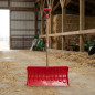 Pala in plastica per fattoria e neve - Spazzaneve con manico ergonomico, 140 cm di lunghezza, 66 cm di larghezza - Attrezzo da g