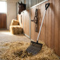 Fourche à 20 dents pour fumier de chevaux avec poignée, 140x33x13 cm, fourche de râteau