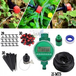 Kit di irrigazione a goccia automatica per vasi e piante, 25 metri