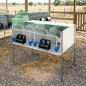 Gabbia per pernici, 4 scomparti, 107x77x97 cm - Gabbia per riproduzione per pernici