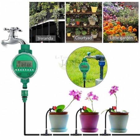 Kit de irrigação automática por gotejamento para vasos e plantas, 25 metros