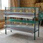 Gaiola galvanizada para pássaros com 8 compartimentos, com comedouros e bebedouros, 105x47x90 cm Gaiola galvanizada para pássaros com 8 compartimentos, com comedouros e bebedouros, 105x47x90 cm