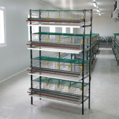 Jaula para pájaros galvanizada 16 departamentos, con comederos y bebederos, 105x47x172 cm