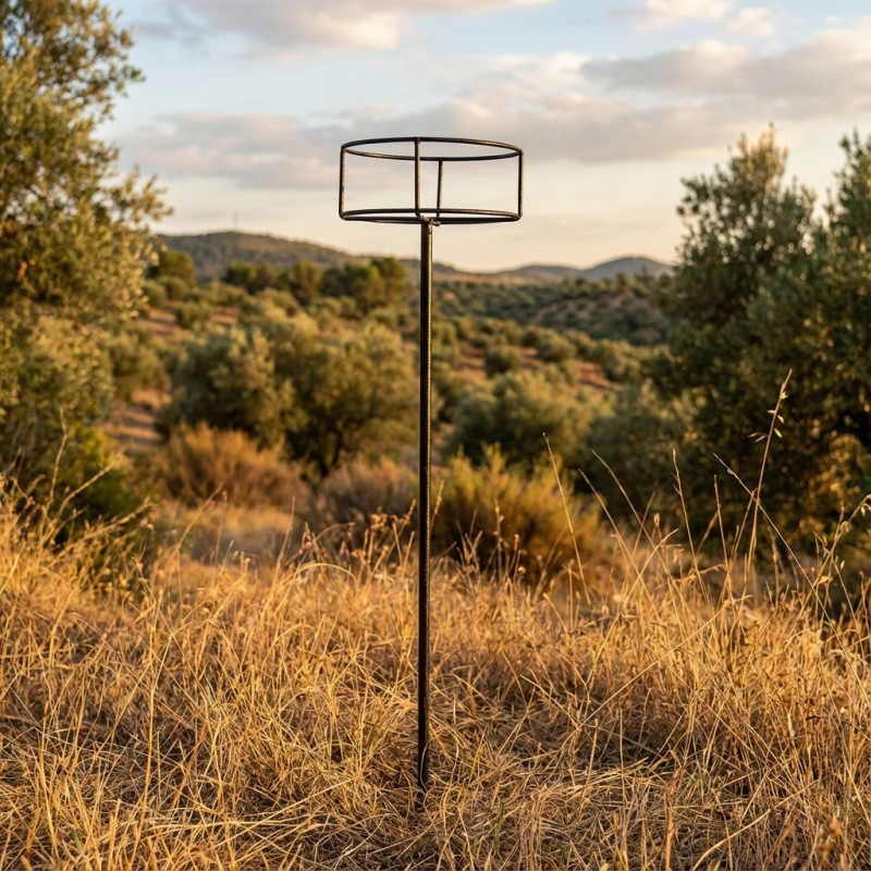 Puesto para Pájaros Redondo 100x29x29 cm, Silla Telescópica para Pájaros, Percha para Aves - Reclamo para Pajaro