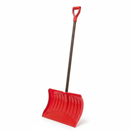 Pá de plástico para fazenda e neve - Pá para neve com cabo ergonômico, 140 cm de comprimento, 66 cm de largura - Ferramenta para