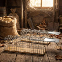 Lot de 2 pièges à souris vivants, cage de capture réutilisable pour rats, 12 x 6 x 5 cm