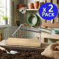 Lot de 2 Piege a Souris Vivante, Piège de Capture, Piege a Rat Cage Réutilisable, 27x10x10 cm
