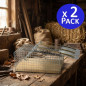 Lot de 2 Piege a Souris Vivante, Piège de Capture, Piege a Rat Cage Réutilisable, 27x10x10 cm
