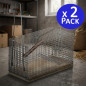 Pack 2 Trampa para Ratones Vivos, Jaula de Captura Reutilizable para Ratas, 29x14x12 cm - Trampa Rata Profesional