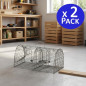 2er-Pack wiederverwendbare Lebendtierfallen 44x22x19 cm - Tierfalle für Katzen, Füchse und Waschbären