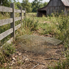 Piège Vivant Réutilisable 36x17x16,5 cm Piège d'animaux Cage pour Martres, Chats, Renards, Raton Laveur