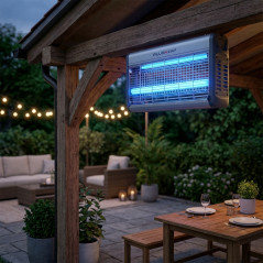 Lâmpada profissional mata-mosquitos 63W para uso interno e externo – Exterminador UV elétrico 52x13x26 cm, mata moscas em uma ár