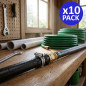 Pacote com 10 grampos de fixação metálicos 25-40 mm para canalização e irrigação