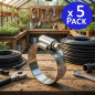 Abrazadera Metalica 80-100mm para Fontaneria y Riego - Pack 5 Abrazadera metal Tuberia