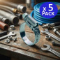 Pacote com 5 Grampos de Fixação Metálicos 110-130mm para Encanamento e Irrigação