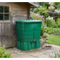 Wassertank aus Polypropylen 500 L. Regenwasserspeicher 124x80x92 cm, mit Stützbock 124x80x33 cm, grün