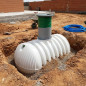 Underground polyethylene tank, 10,000 liters. Food grade. Length 352 cm, Width 224 cm, Height 289 cm