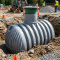 Underground polyethylene tank, 10,000 liters. Food grade. Length 352 cm, Width 224 cm, Height 289 cm
