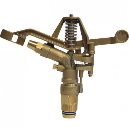 Irrigatore a Pulsazione, Irrigatore per Prato Regolabile, Irrigatore per Settore Agricolo in ottone 1 1/4'', portata 24 a 36 m, 