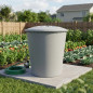 500-Liter-Trinkwassertank, Polyethylen, 100 x 110 cm + Deckel mit Windschutzvorrichtung