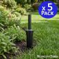 Pack 5 Aspersor de Riego Hunter Pro Spray-04, Altura de Elevación 10 cm - Difusor de Riego PROS-04 - Riego de Jardin