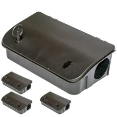 Front bait station for rodents.