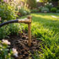 Suporte de aspersor de latão de 1/2'' com ponta, base para instalação de aspersores em jardins