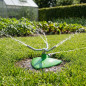 Rotating sprinkler with 3 aluminum arms, Range 4 to 7 meters