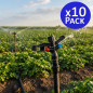 Arroseur agricole circulaire 1/2" | Lot de 10 arroseurs, portée de 8 à 12 m | Arroseur de jardin à 360°