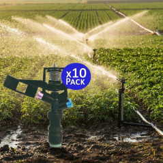 1/2"-Rundsprinkler für die landwirtschaftliche Bewässerung | 10er-Packung mit einer Reichweite von 8,5 bis 12 m | 360°-Gartenspr