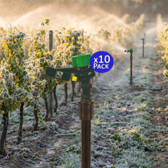 10 Stück Pulsationssprinkler, Rasenbewässerungssprinkler, zirkulärer Landwirtschaftssprinkler 1/2'' frostsicher, Reichweite 8 