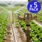Aspersor de irrigação agrícola circular de 1/2" com ângulo de 24° | Pacote com 5 aspersores com alcance de 9 a 14 m | Aspersor d Aspersor de irrigação agrícola circular de 1/2" com ângulo de 24° | Pacote com 5 aspersores com alcance de 9 a 14 m | Aspersor d