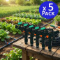 Verstellbarer 1/2"-Landwirtschaftsregner | 5er-Pack Regner mit einer Reichweite von 10 bis 13 m | Sektor-Gartenregner