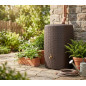 Sunda 300-Liter-Regenwassertank | Dekorativer Tank 40x80x118 cm Braun | Regenwasserspeicher
