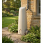 Réservoir d'eau de pluie Elegance 400 litres | Réservoir décoratif 60 x 60 x 180 cm Beige | Conteneur de stockage d'eau de pluie
