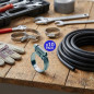 Pacote com 10 grampos de fixação metálicos 25-40 mm para canalização e irrigação