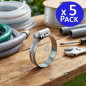 Pacote de 5 grampos de fixação metálicos 40-60 mm para irrigação e encanamento