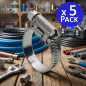Abrazadera Metalica 40-60mm para Fontaneria y Riego - Pack 5 Abrazadera metal Tuberia