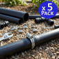 Pacote de 5 grampos de fixação metálicos 60-80 mm para encanamento e irrigação