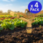 Aspersor de Riego Agricola Laton Circular 3/4'' Macho | Pack 4 Aspersores con Alcance 13 a 18 m | Aspersor de Jardin 360º