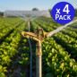 Set di 4 Irrigatore Circolare agricolo da irrigazione 3/4'' Femmina in ottone, portata da 13 a 18 m, VYR003520