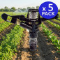 Aspersor de irrigação agrícola circular em latão com bico de 3/4" | Pacote com 5 aspersores com alcance de 13 a 18 m | Aspersor
