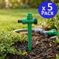 Pincho Porta Aspersor Plastico 1/2"-3/4" | Pack 5 Soporte de Riego para Aspersores de Jardin | Rosca Lateral 3/4"