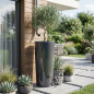 350-liter rainwater tank with planter | Designer water tank 62x150 cm | Decorative grey water container