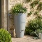 Réservoir d'eau de pluie de 300 litres avec jardinière | Réservoir d'eau design 62 x 145 cm | Réservoir décoratif pour eaux gris