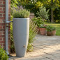 Réservoir d'eau de pluie de 300 litres avec jardinière | Réservoir d'eau design 62 x 145 cm | Réservoir décoratif pour eaux gris