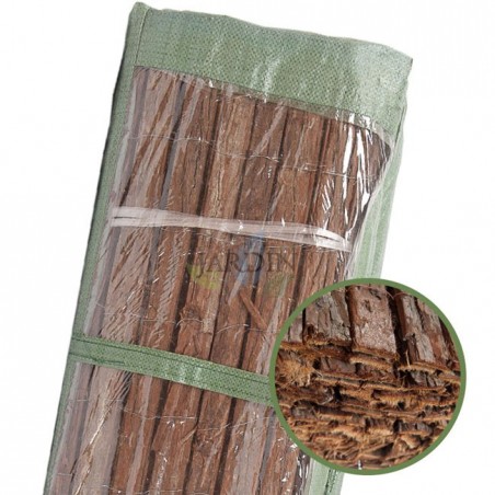 Casca natural dupla face 1 x 3 para ocultação, sombreamento ou delimitação