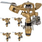 Arroseur agricole réglable 1/2'' 28º | Lot de 5 arroseurs, portée de 9 à 14 m | Arroseur de jardin sectoriel